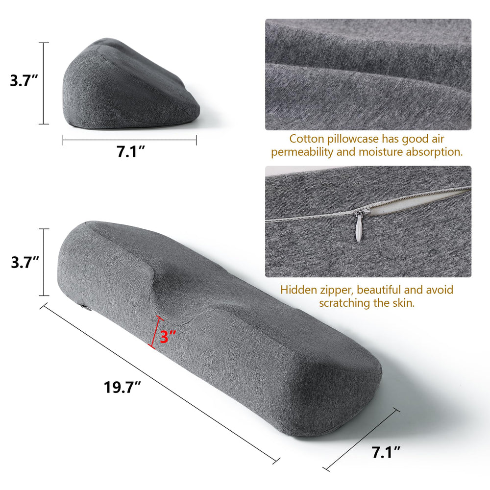 Cozyhealth vista superior del contorno que sostiene nuca y mantiene postura neutra