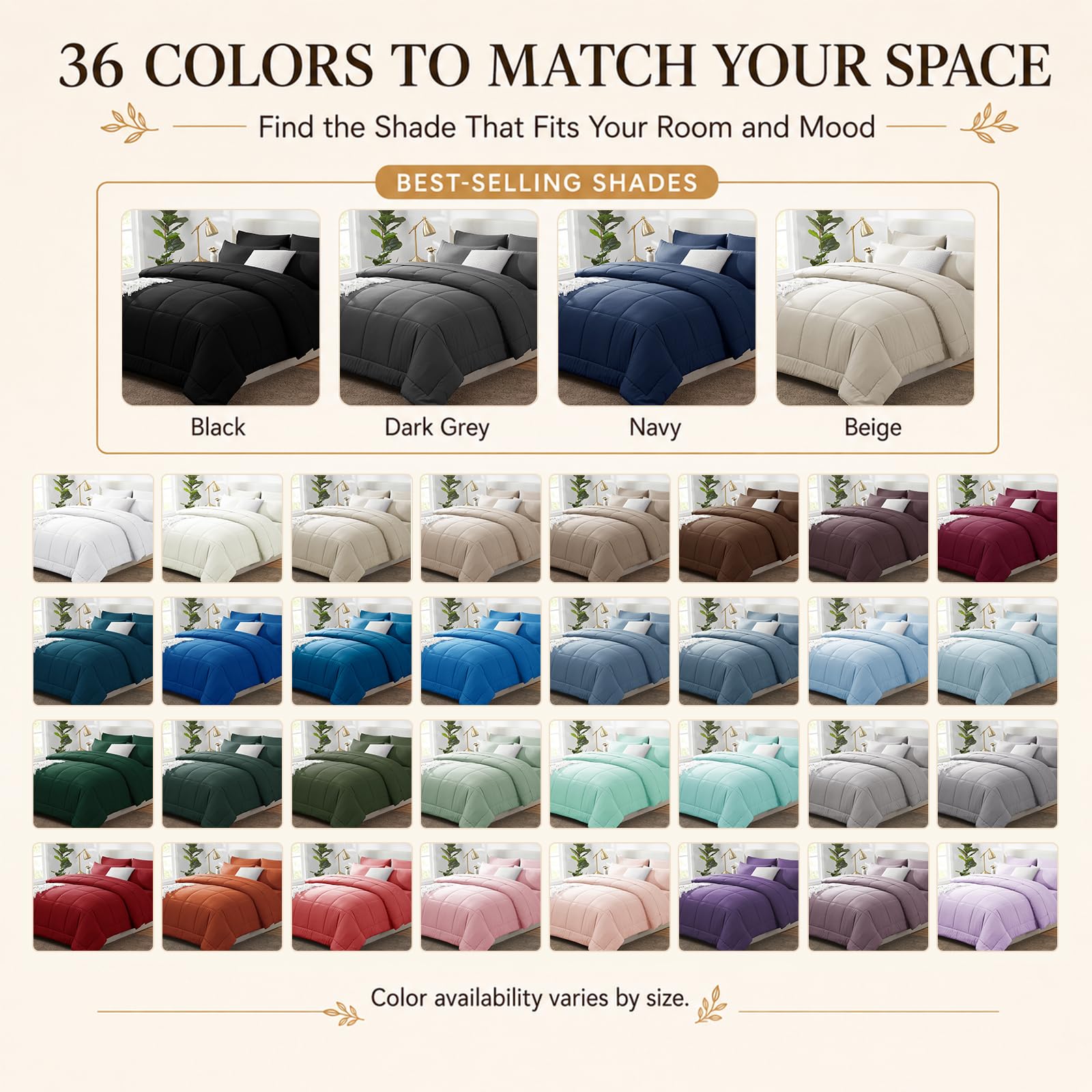 CozyLux ambiente de dormitorio en negro, estilo elegante y versátil