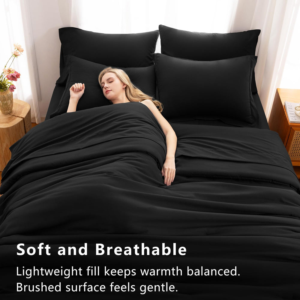 CozyLux set completo sobre cama queen listo para usar