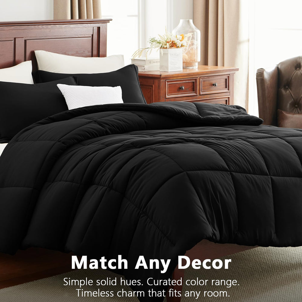 CozyLux comparación con cama queen para visualizar tamaño real y caída