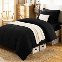 CozyLux vista frontal del juego negro mostrando diseño elegante y acabado suave