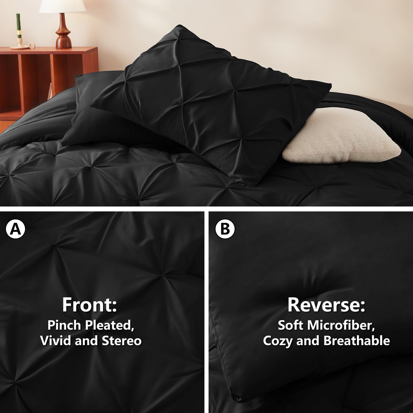 CozyLux sábana ajustable con bolsillo profundo que asegura buen ajuste