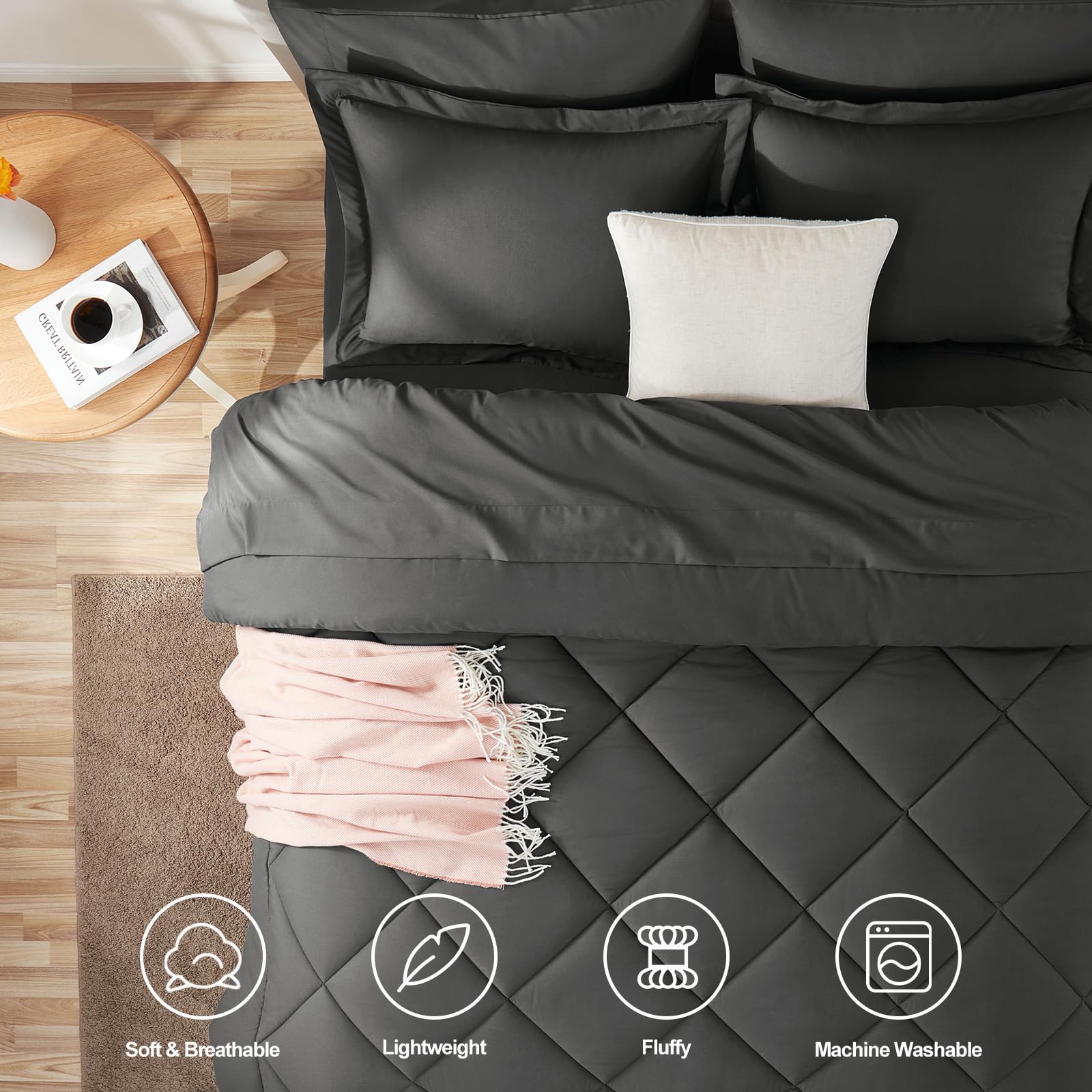 CozyLux detalle de microfibra cepillada que aporta suavidad y confort