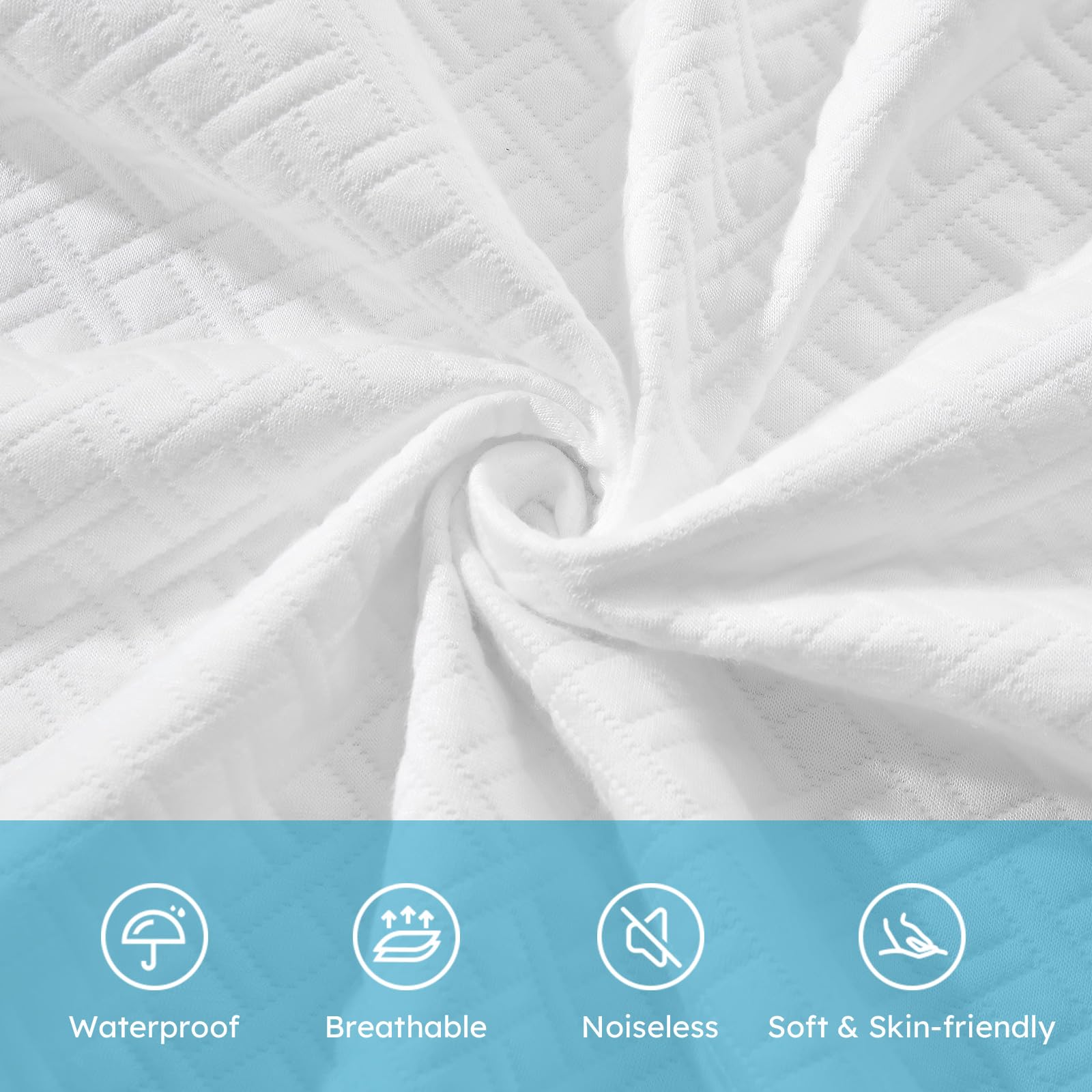 Cozymaker textura de fibra superior visible, comodidad y transpirabilidad