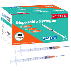 COZYRIDERS jeringa 1 ml vista frontal para dispensar líquidos con precisión