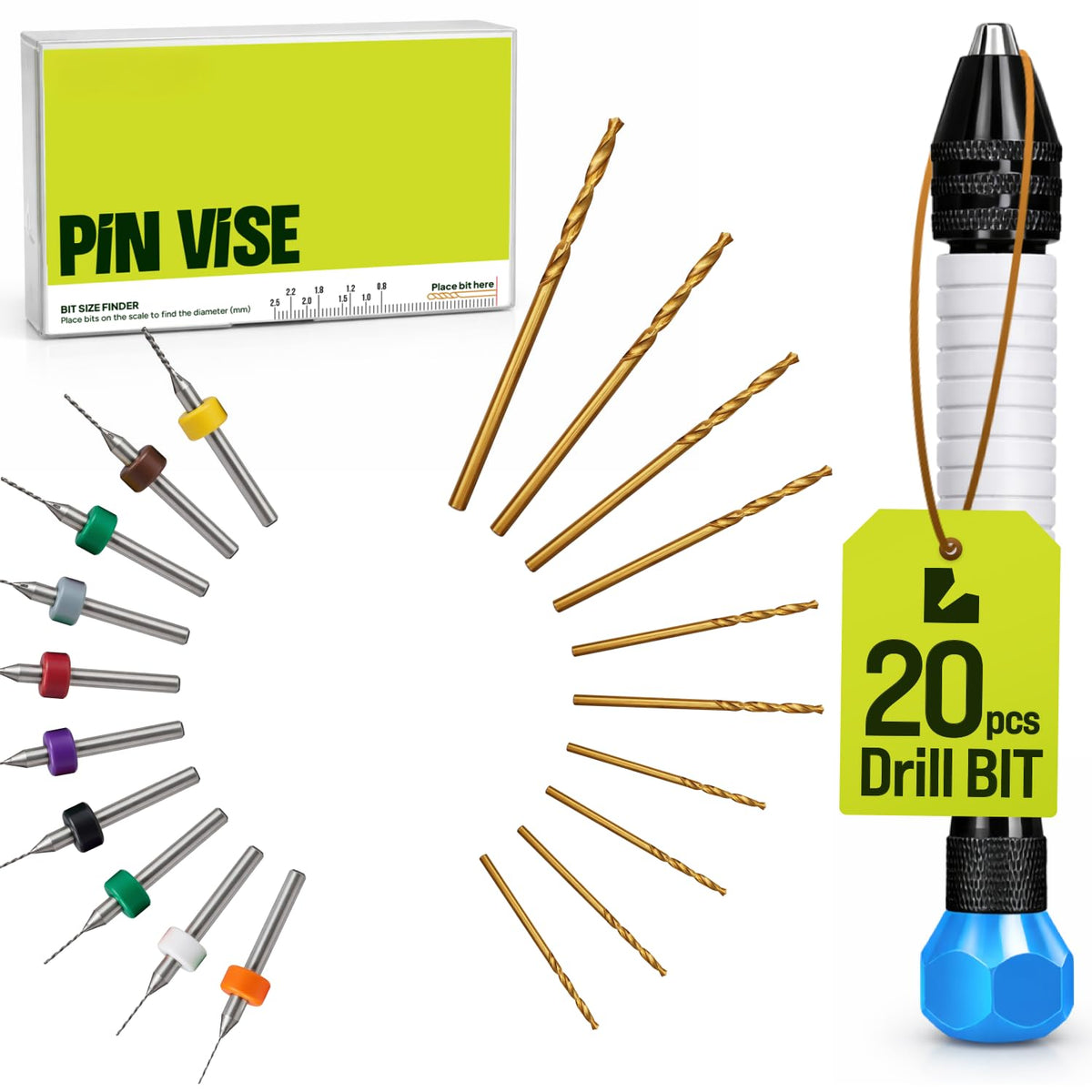 Craft911 pin vise frontal mostrando diseño ergonómico y agarre preciso