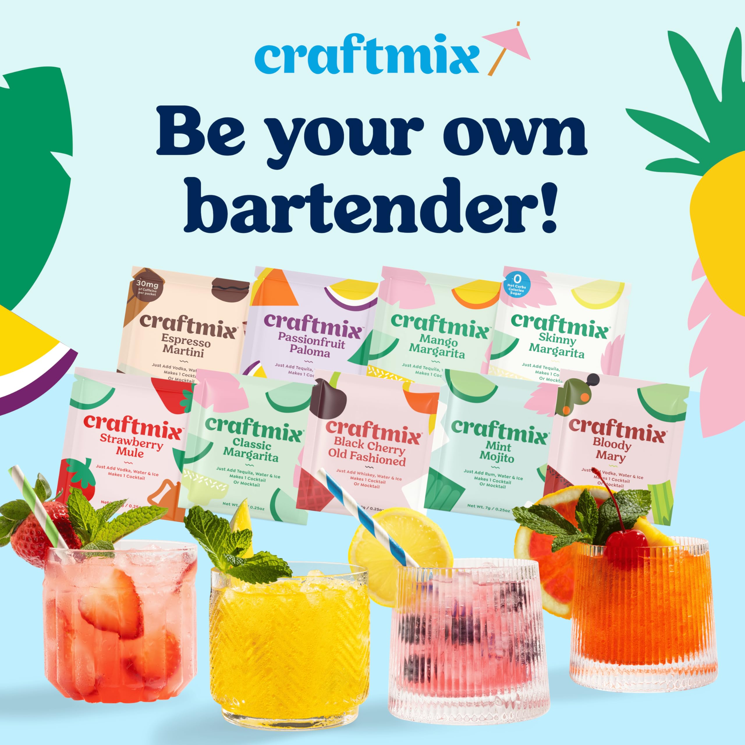 Craftmix mesa de fiesta con bebidas, ideal para reuniones