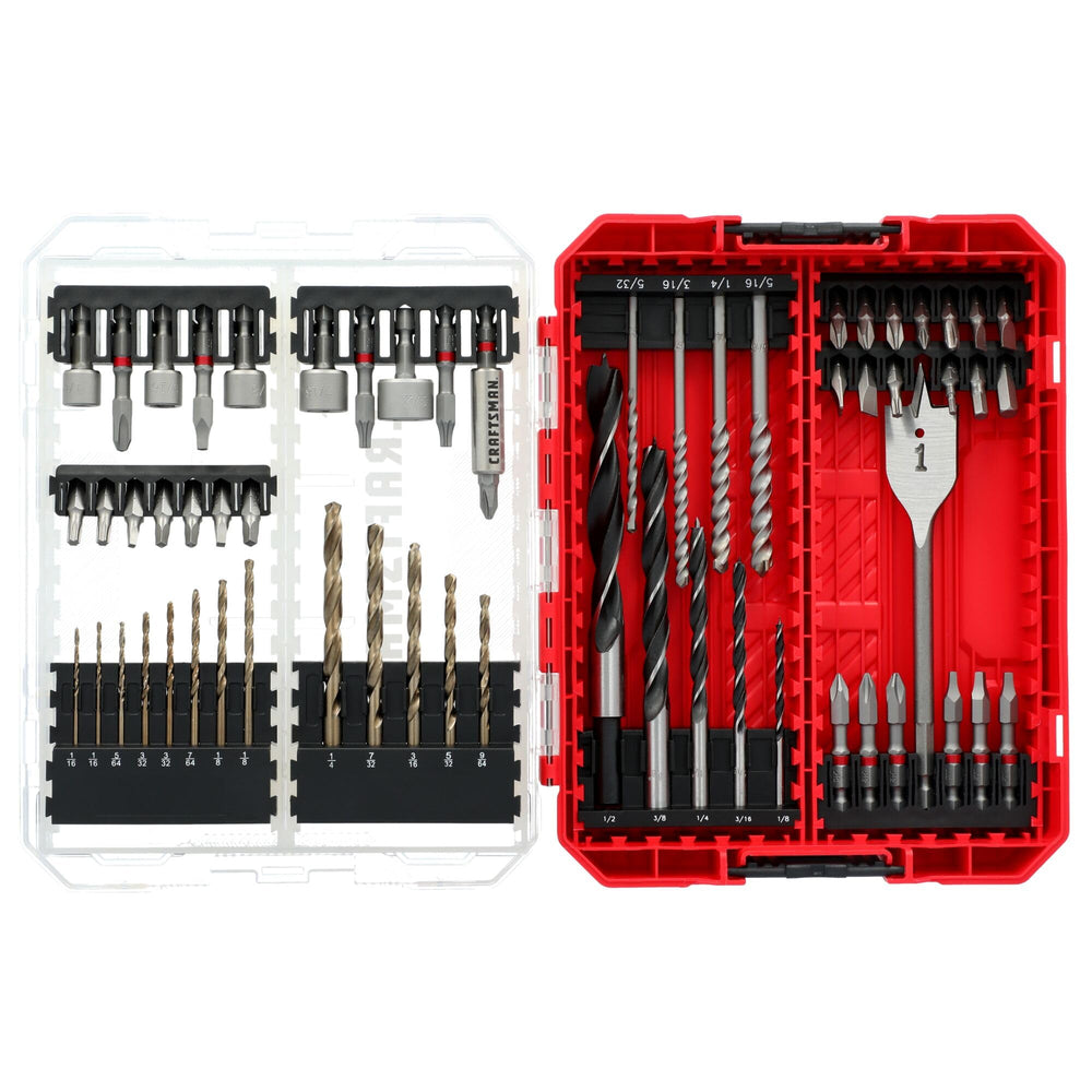 CRAFTSMAN brocas organizadas en estuche para selección rápida y orden
