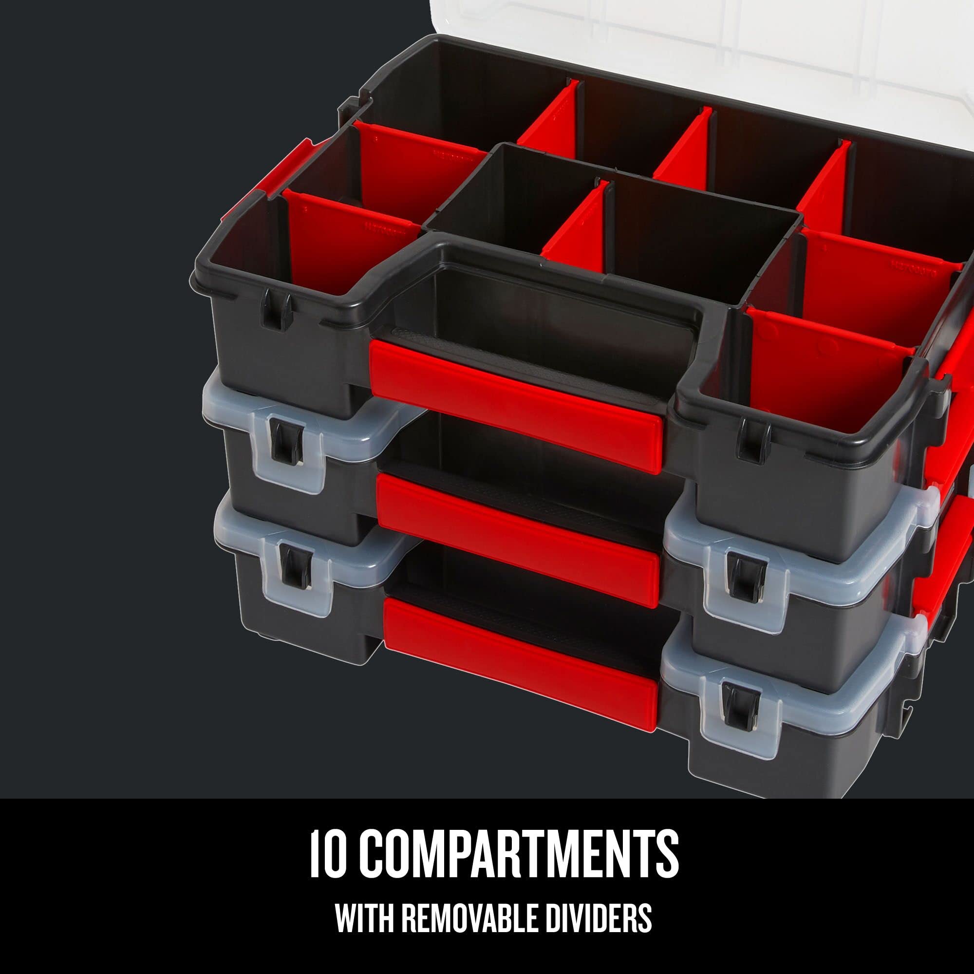 CRAFTSMAN comparado con una mano para ver escala y capacidad útil