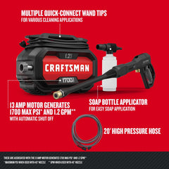 CRAFTSMAN detalle de la lanza con agarre cómodo para reducir fatiga