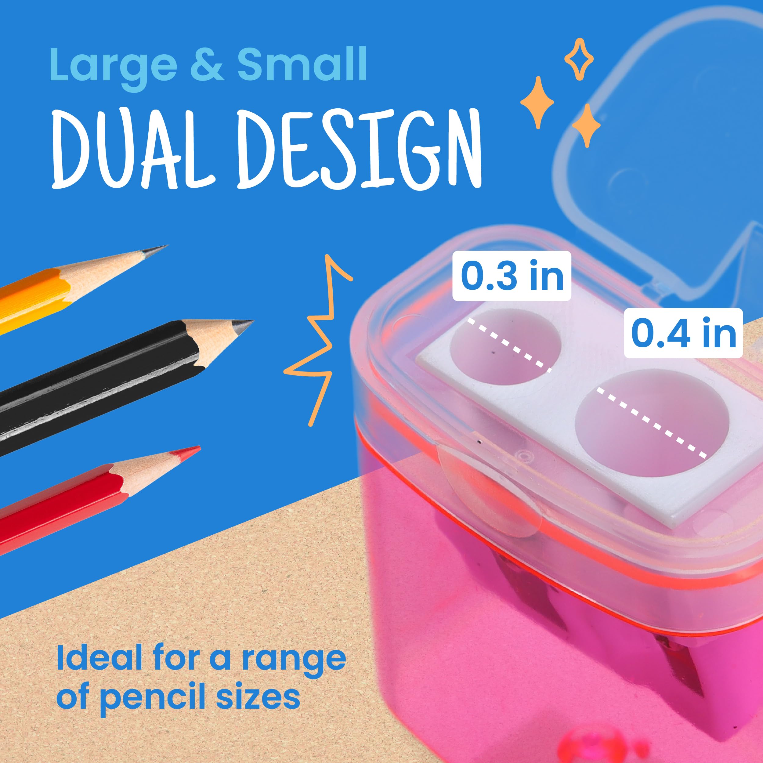 Craftzilla sacapuntas en colores variados para organización visual