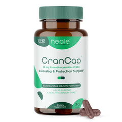 CranCap envase frontal visible mostrando 30 cápsulas y beneficio de dosificación diaria