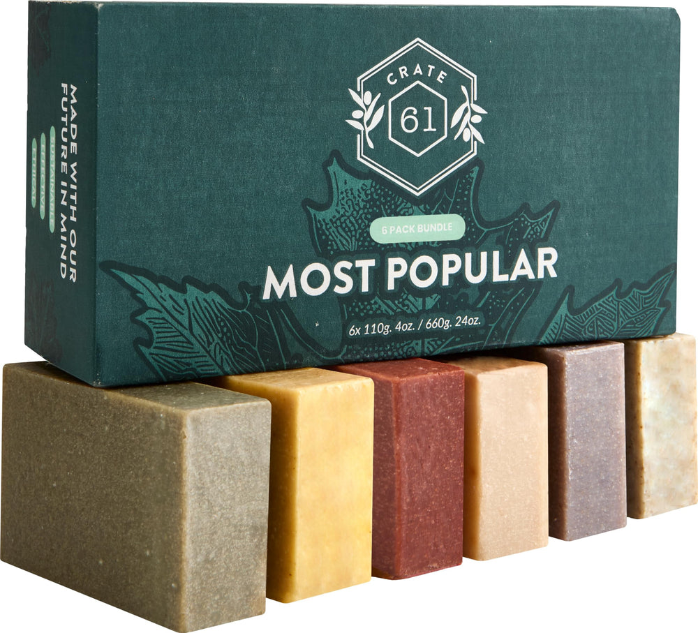 Crate 61 Organics bar lather in hands demonstrating creamy cleansing and gentle care benefit