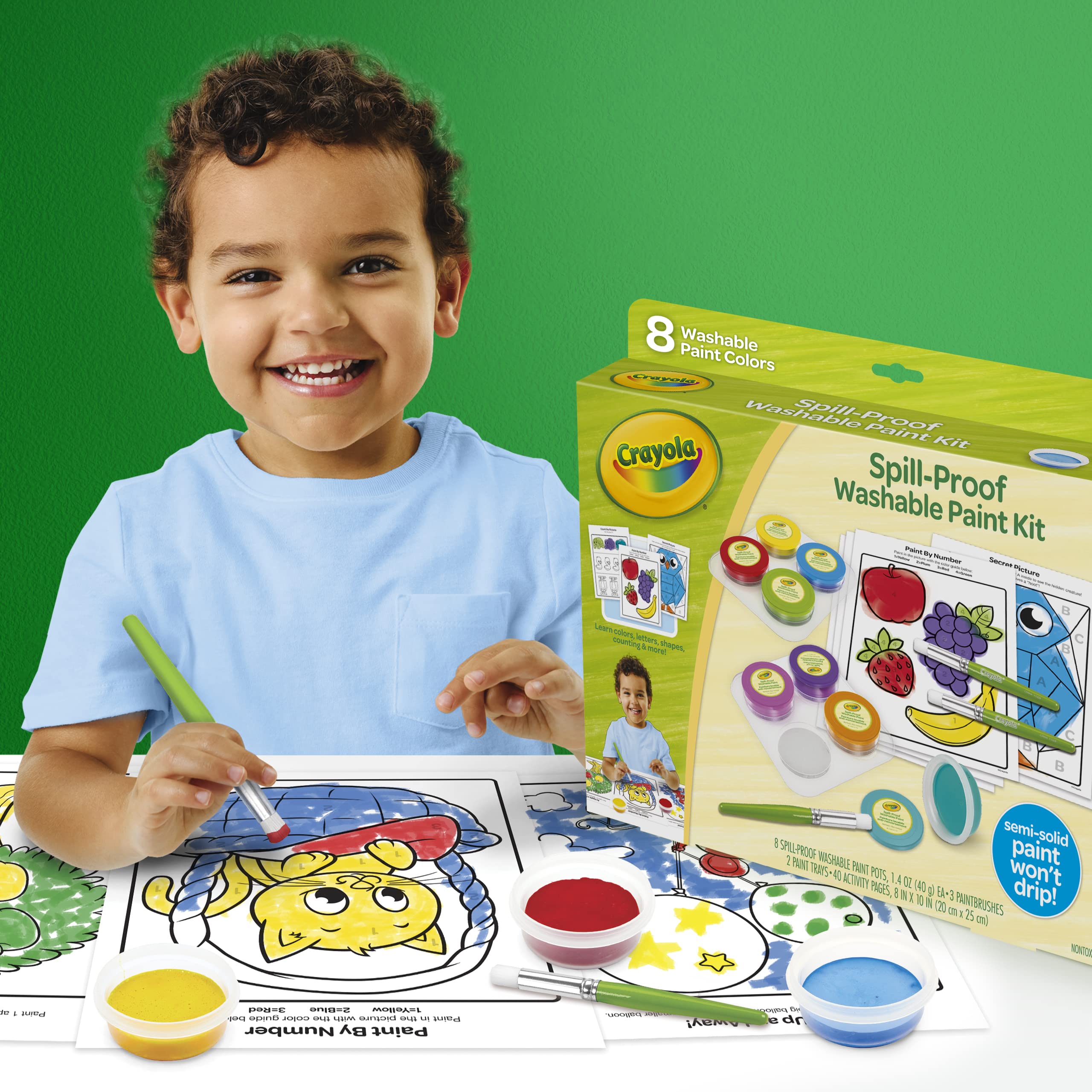 Crayola hojas de actividades educativas para enseñar colores, letras y números