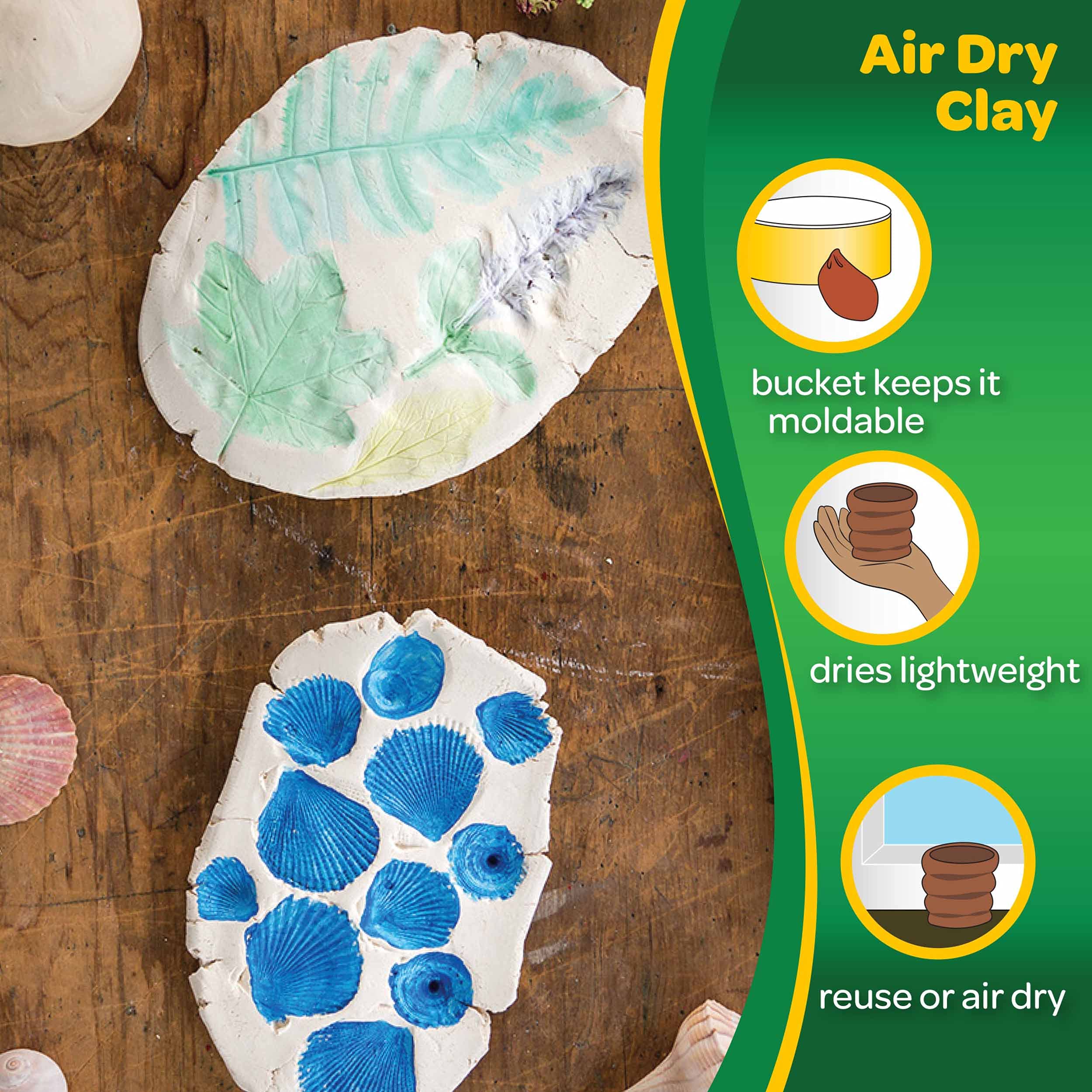 Crayola arcilla manos de niños modelando y fomentando creatividad