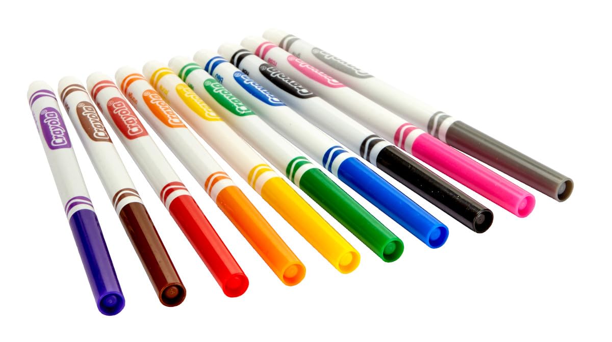 Crayola comparación de tamaño en mano, control cómodo y seguro