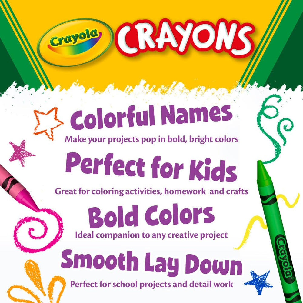 Crayola comparación de tamaño frente a mano ilustra escala adecuada