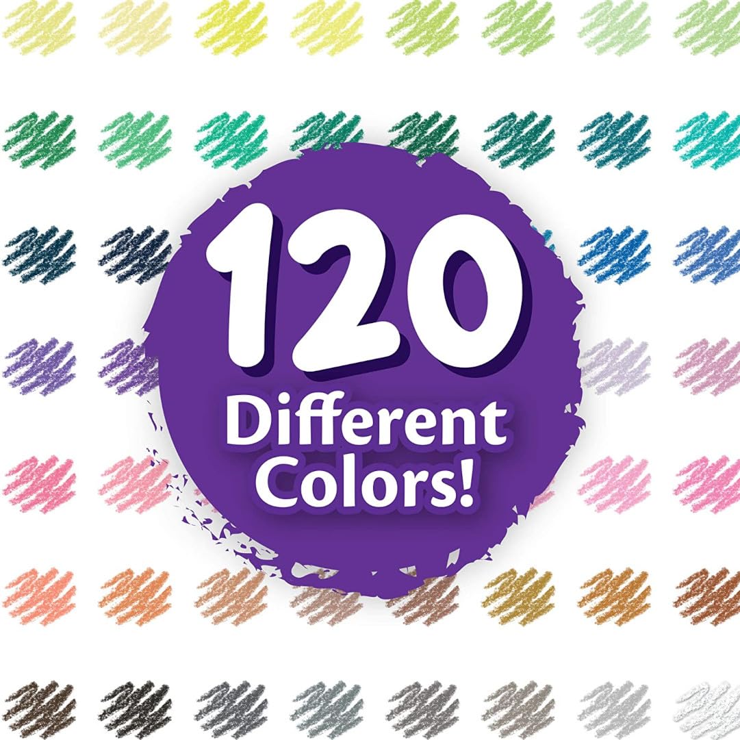 Crayola niña coloreando con lápices, facilita creatividad