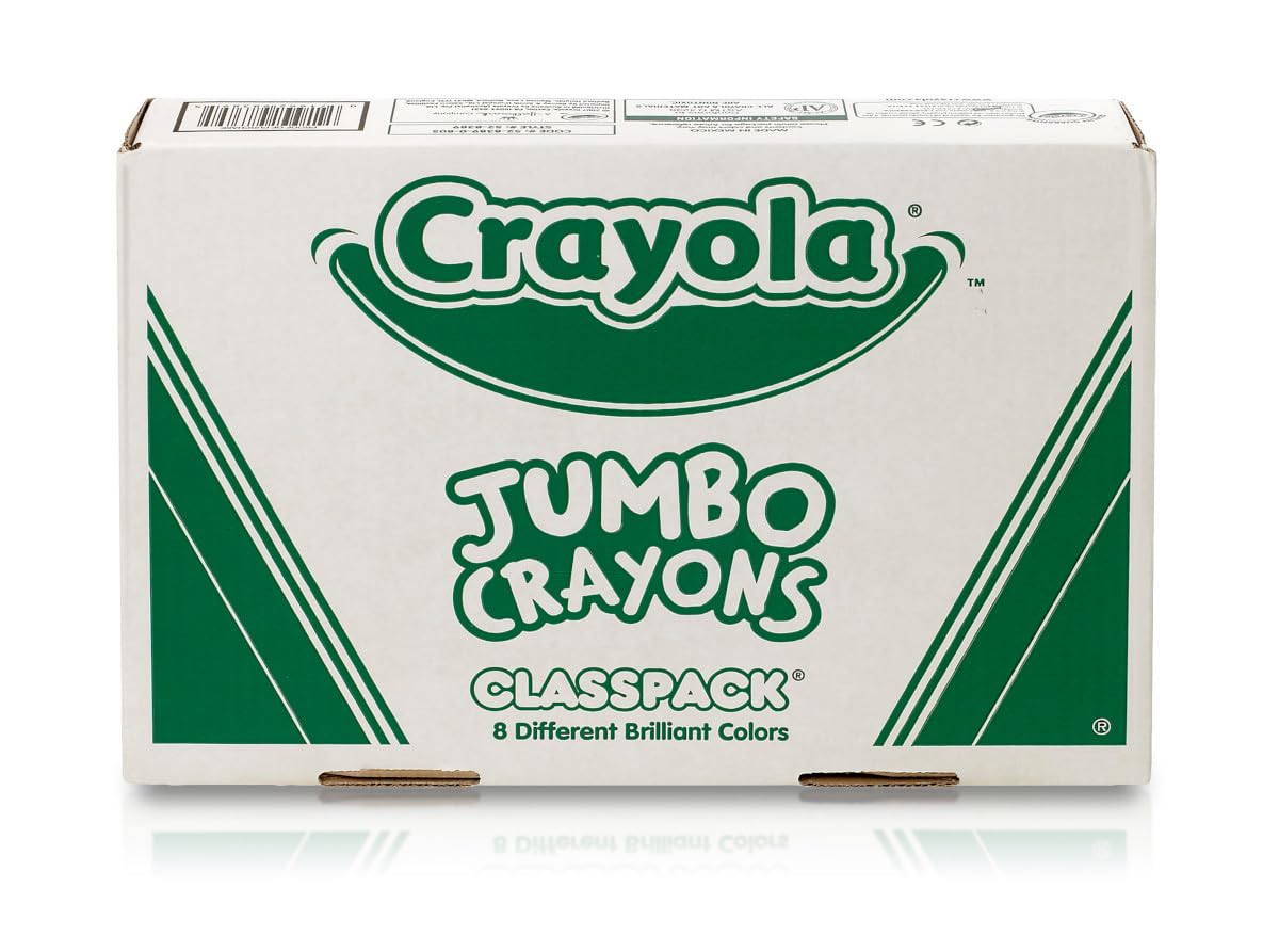 Crayola caja frontal 200 unidades con organización visible y fácil acceso