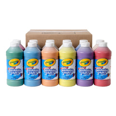Crayola frontal botellas mostrando 12 colores y ahorro para aulas