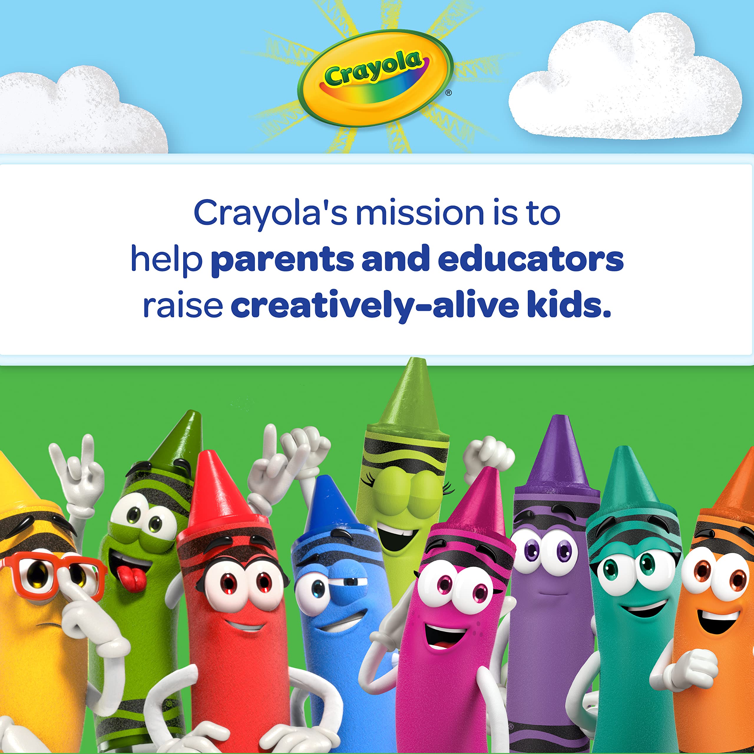 Crayola primer plano de la mina mostrando textura suave para colorear