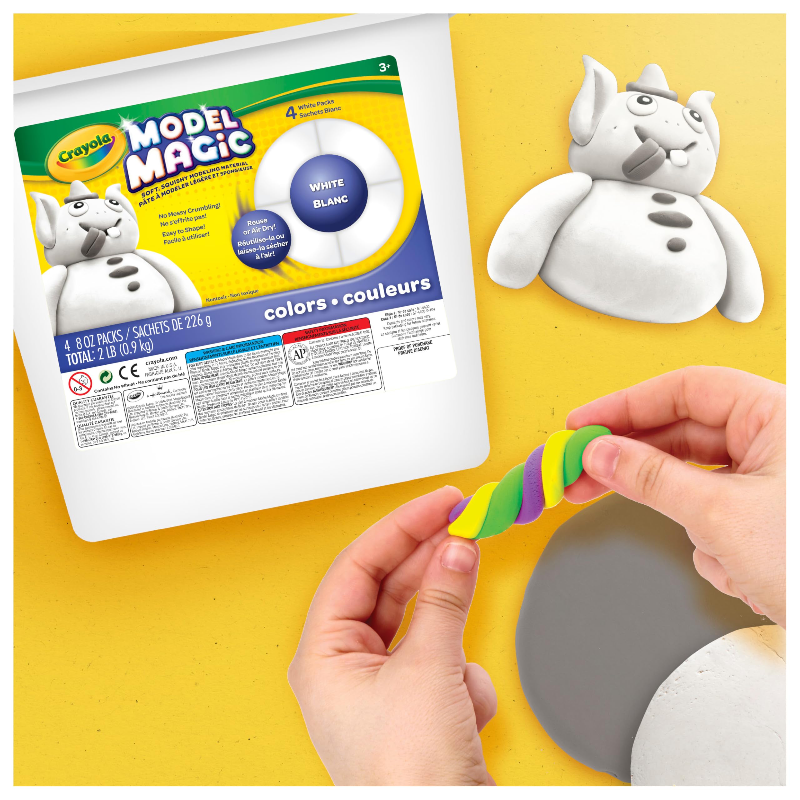 Detail of Crayola Model Magic texture demonstrating soft, mixable surface benefit