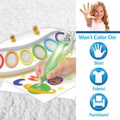 Crayola pads de pintura abiertos con colores visibles, beneficio de pintura duradera