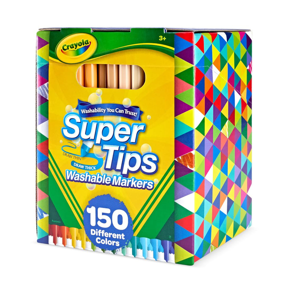 Crayola comparación de tamaño con mano para comprender escala y uso