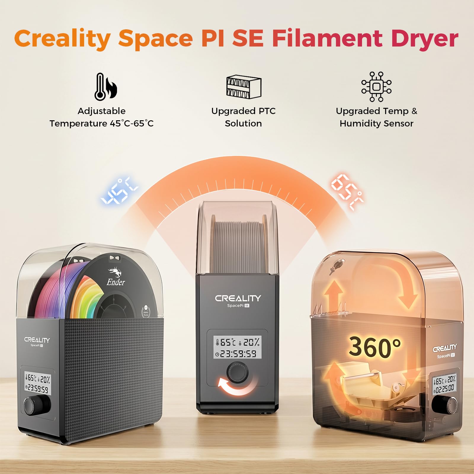 Creality Space Pi SE interior con aislamiento que retiene calor y seguridad