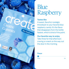 Create Creatine Gummies sobre individual abierto listo para llevar y fácil consumo