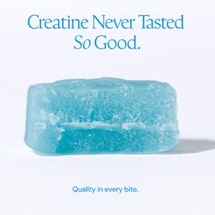 Create Creatine Gummies textura de la gomita en primer plano con aspecto fresco y estable
