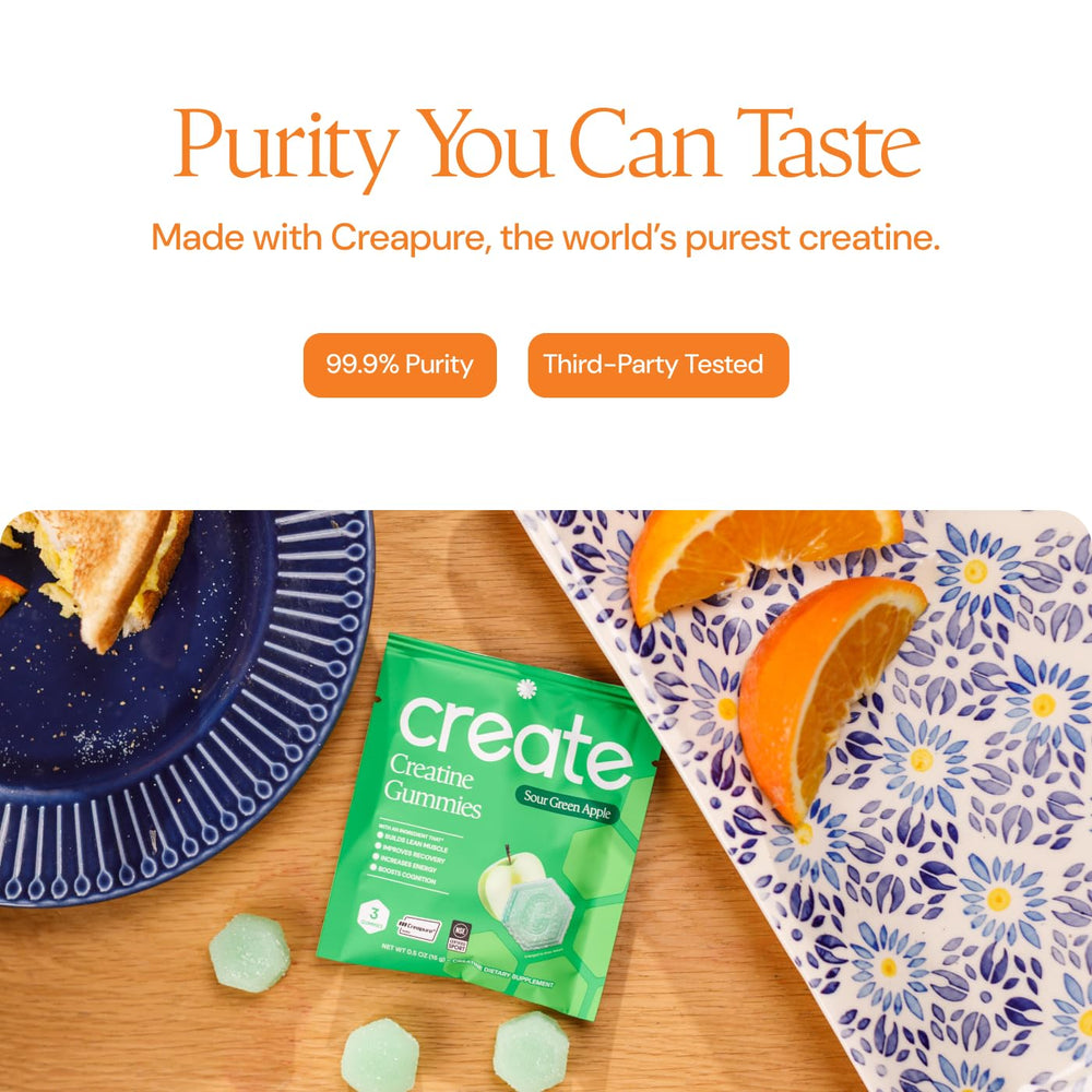 Create etiqueta con Creapure y lista de ingredientes clara