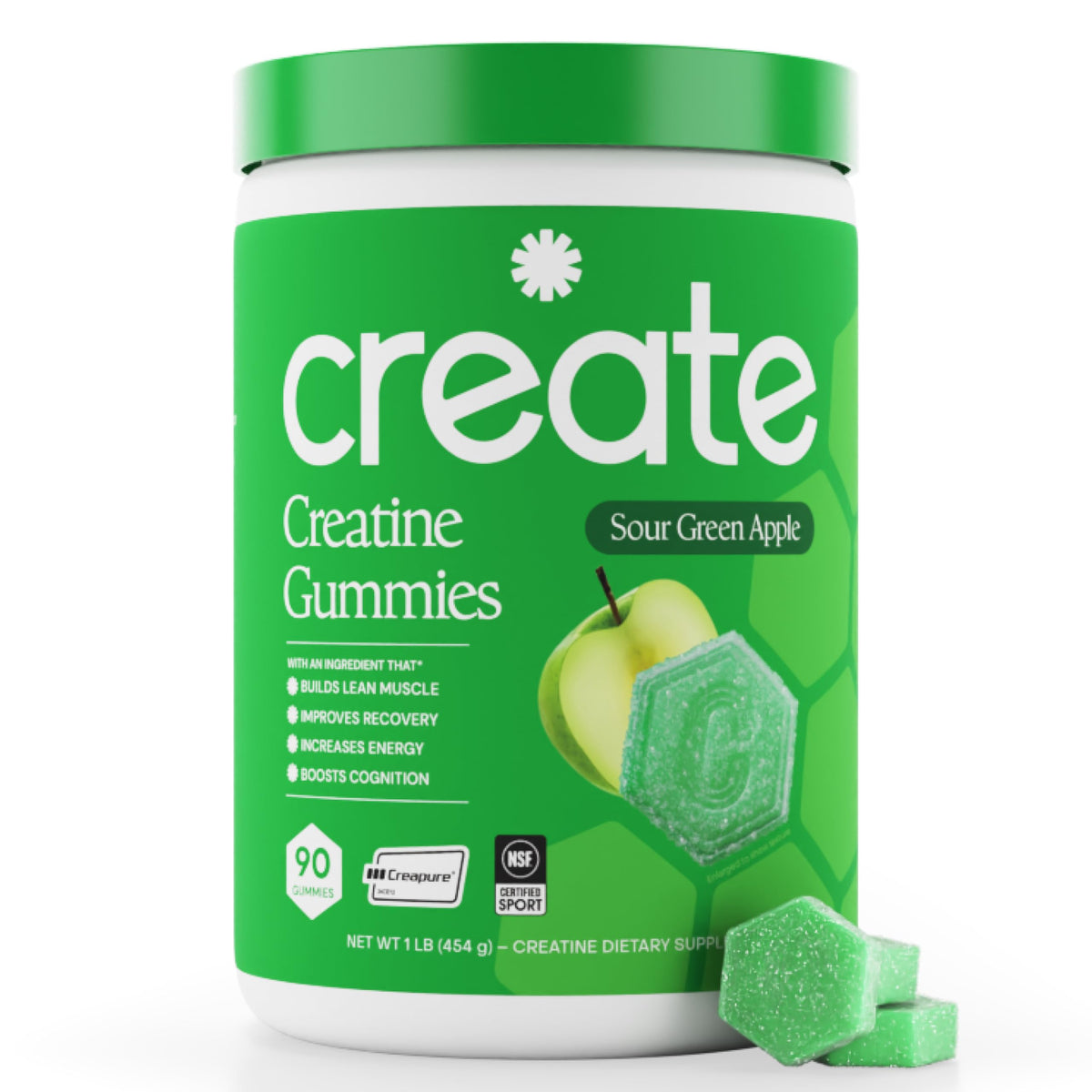 Create gominolas packaging frontal mostrando diseño y beneficios