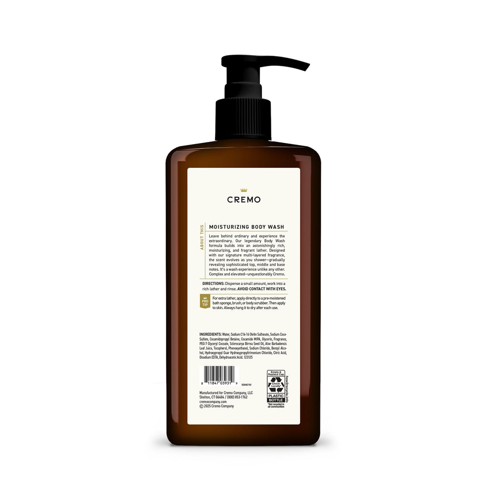 Cremo gel de ducha en repisa de ducha con toalla sugiriendo rutina diaria refinada