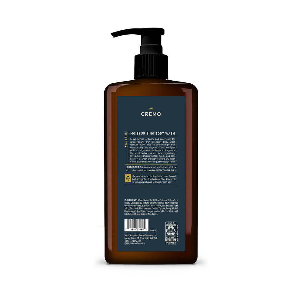 Cremo junto a objetos cotidianos para mostrar tamaño 32 oz y duración