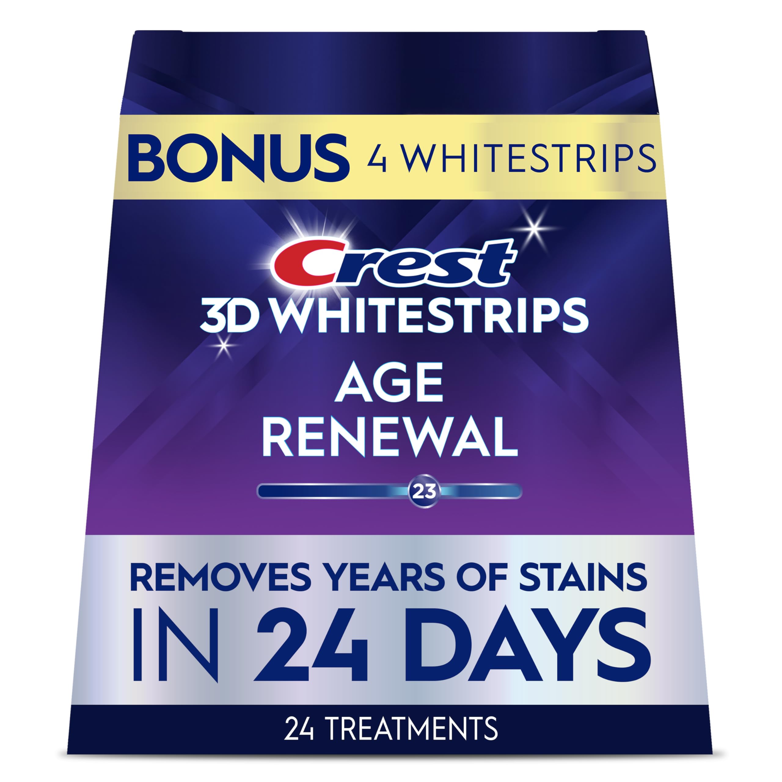 Crest 3D Whitestrips sonrisa antes y después ilustrando mejora visible