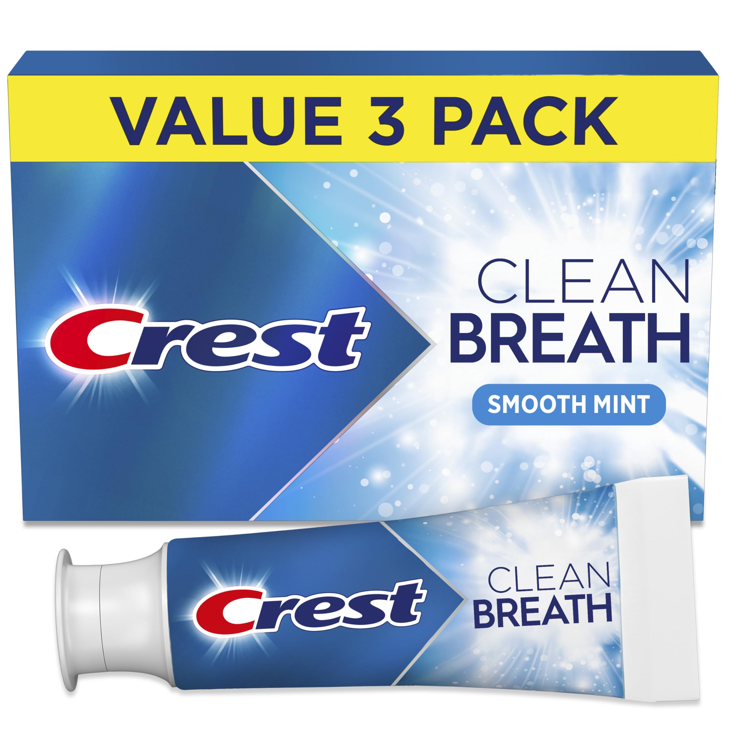 Crest embalaje frontal pack de 3 que muestra frescura y conveniencia