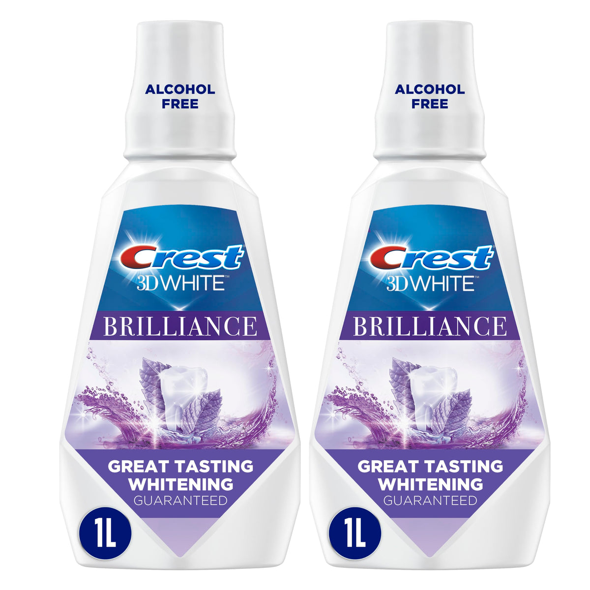 Crest frontal del envase mostrando el producto y beneficio de blanqueamiento