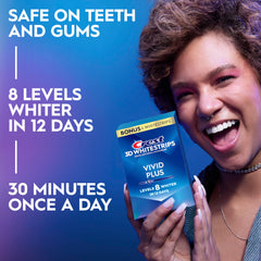 Crest tiras colocadas en dientes con ajuste estable y comodidad