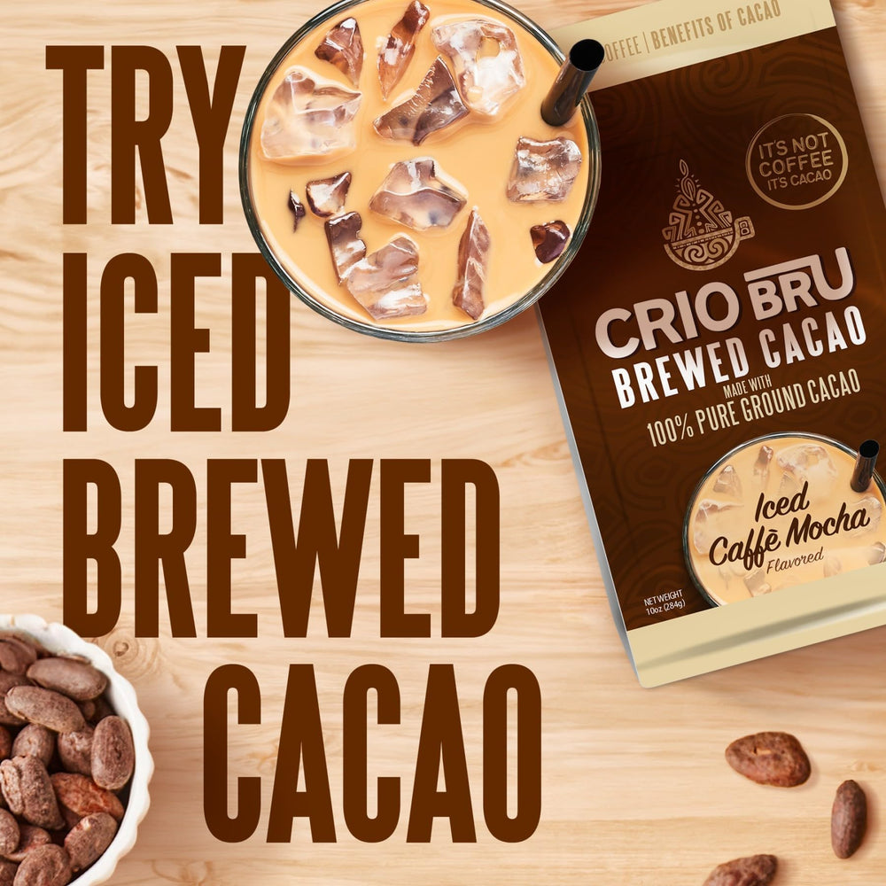 Crio Bru textura del cacao molido destacando color y pureza