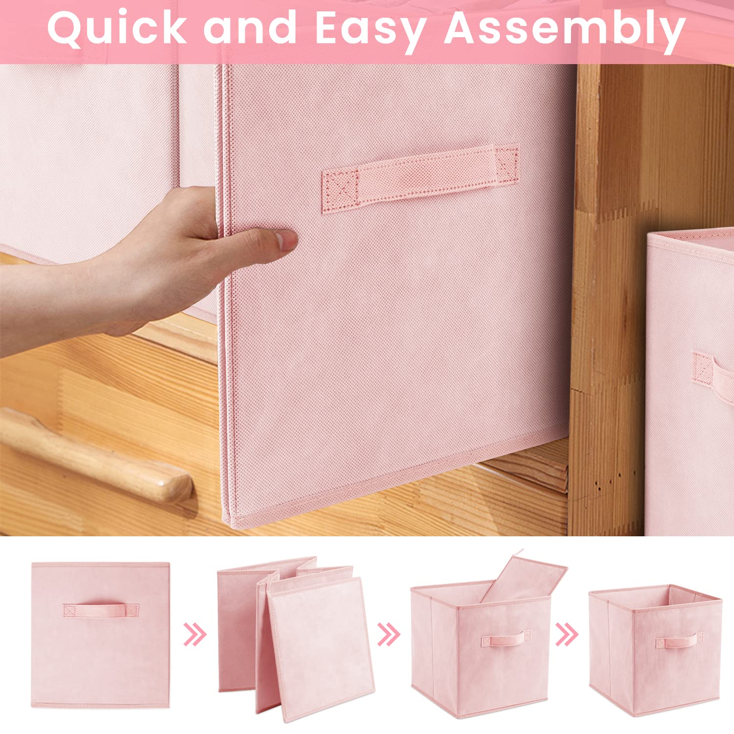 Criusia cubo colocado en estantería tipo cubo para organización visible