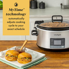 Crock-Pot tapa con cierre seguro mostrando el bloqueo anti-derrames