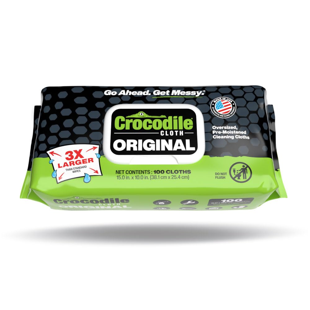 Crocodile Cloth front tub showing package and count for quick identification and storage