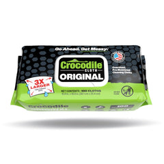 Crocodile Cloth front tub showing package and count for quick identification and storage