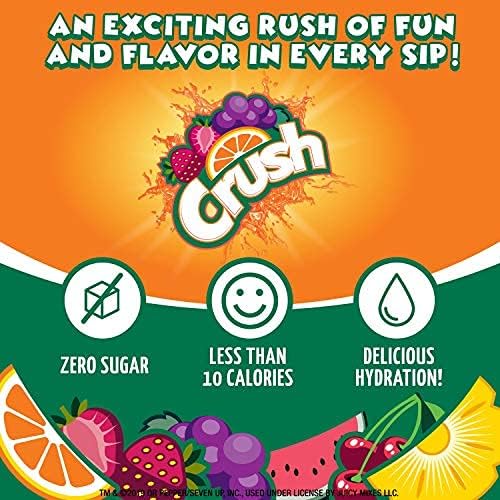 Crush etiqueta información nutricional destacando opción sin azúcar