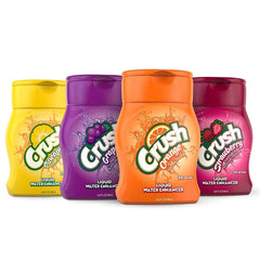 Crush pack frontal de variedades mostrando las cuatro botellas y envase compacto