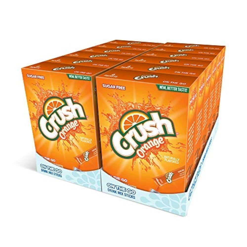 Crush Orange Crush frente del empaque mostrando presentación y ahorro
