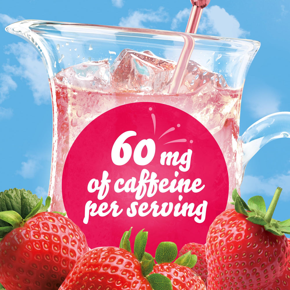 Crystal Light etiqueta nutricional ampliada indicando cero azúcar y 10 calorías
