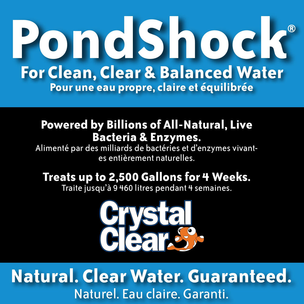 CrystalClear close-up texture of PondShock ball showing granular composition