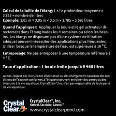 CrystalClear PondShock ball releasing enzymes in pond for faster clarity